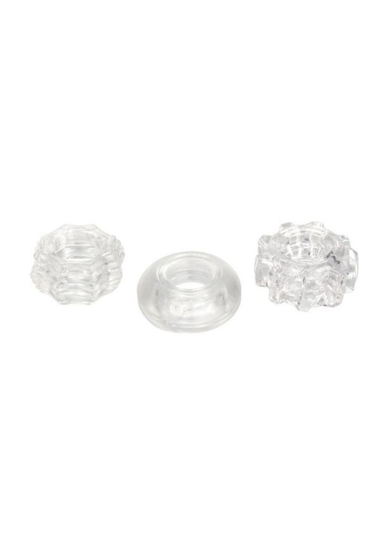 CalExotics Reversible Ring Set 3 Piece Clear gallery