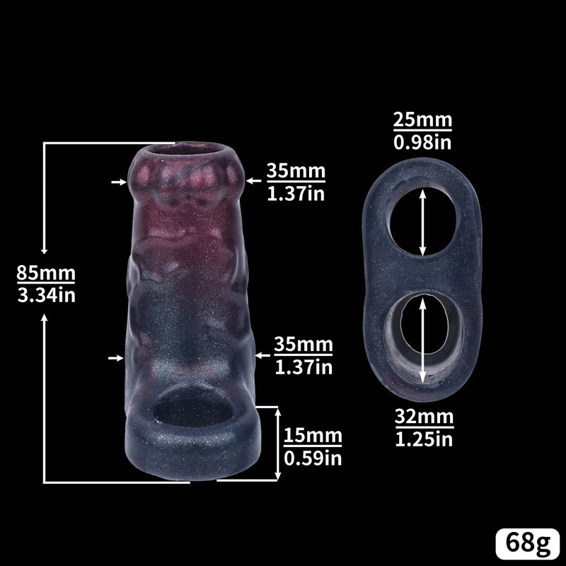 Granule Cock Ring Silicone Enlargement Extender Penis Sleeve Lock Ring Sex Toys