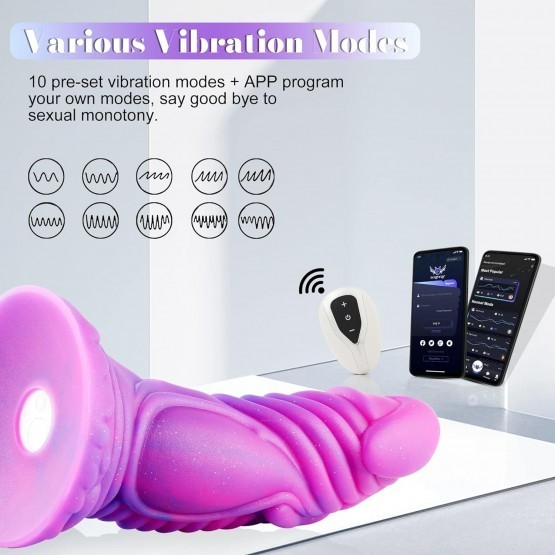 Wildolo APP-Controlled Silicone Dildo, Realistic Premium Vibrator Dildo gallery