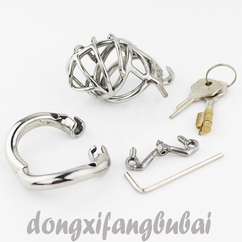 Male Chastity Device Adult Cock Cage Ring Sex Toys Bondage Belt Delay Locking gallery