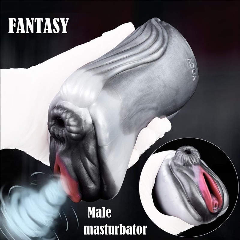 Unique Multi Color Silicone Male Masturbator 2 in 1 Soft Stroker for Couples gallery