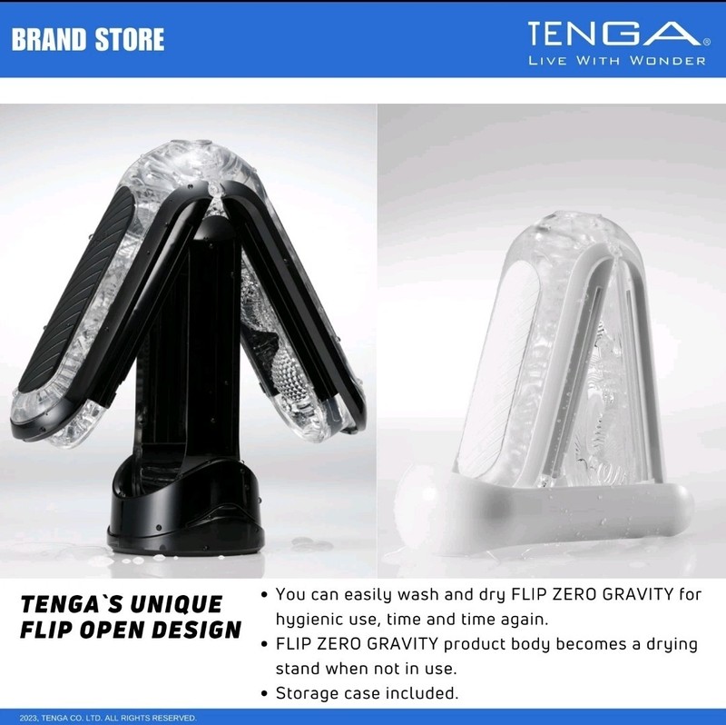 TENGA Flip Zero Gravity (white)Male Reusable Masturbator/Stroker & Lotion Bundle gallery