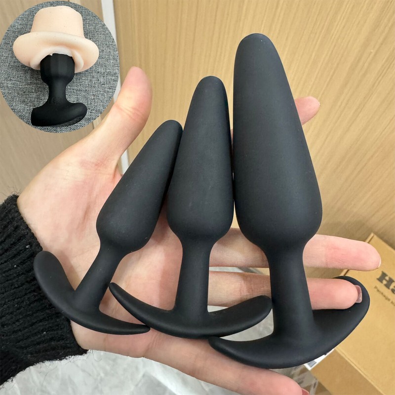 Vibrator Silicone Anal Training Starter Kits Beginner Anal Trainer Butt Plug Set