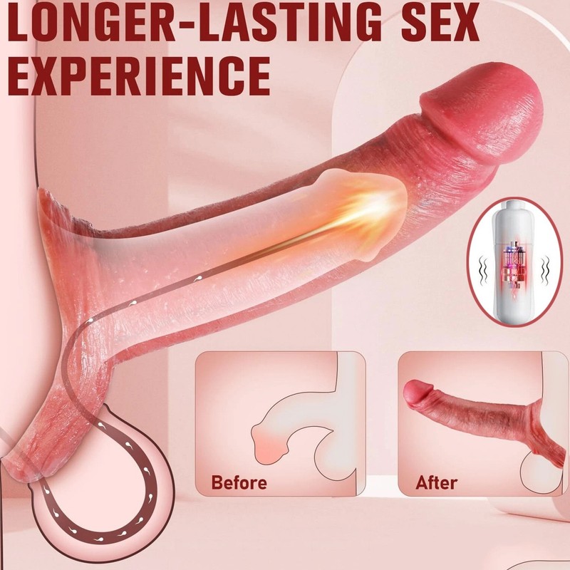 Male Cock-Girth-Enlarger-Enhancer-Penis-Extension-Extender-Sheath-Sleeve-Men Big gallery