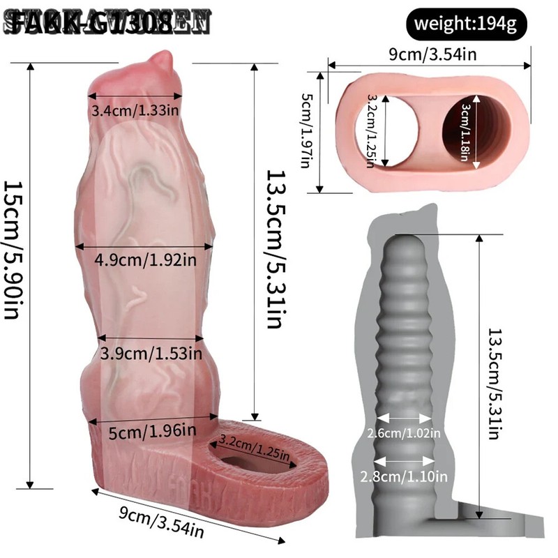 Penis Sleeve Big Sheath Dick Enlargement&Extender Sex Toy for Men Dildo Enhancer gallery