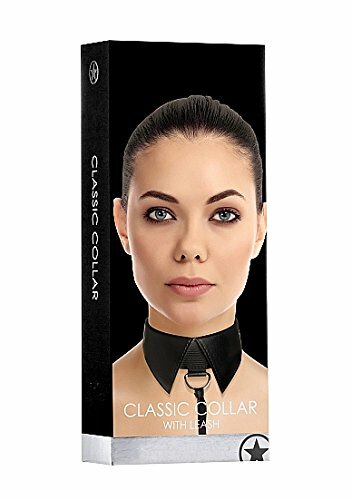 Ouch! Classic Collar With Leash Black