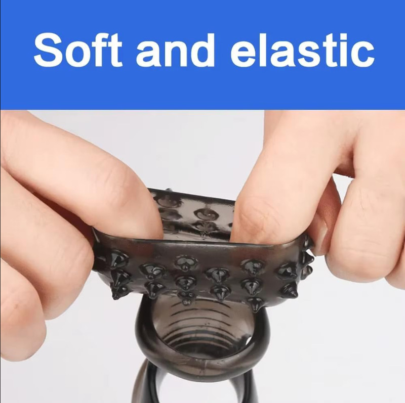 DUAL-Ball-Scrotum-Ring-Penis Stretcher Enhancer Delay Ejaculation for Male Men