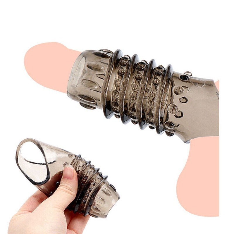 2pcs Penis Sleeve Cock Dick Cover Penis Sheath Condom Extender for Men Sex Toys gallery