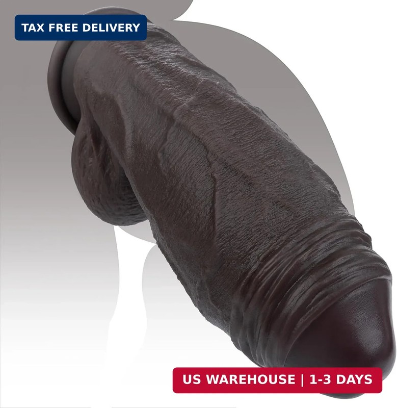 3" Diameter XXL Uncut Dildo - 9.3'' Girth Huge Big Black Thick Dildo with Strong gallery