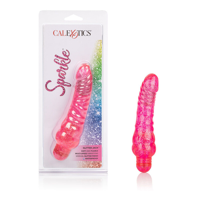 Sparkle Glitter Jack Vibrating Dildo Multi-Speed Waterproof Dong Vibrator