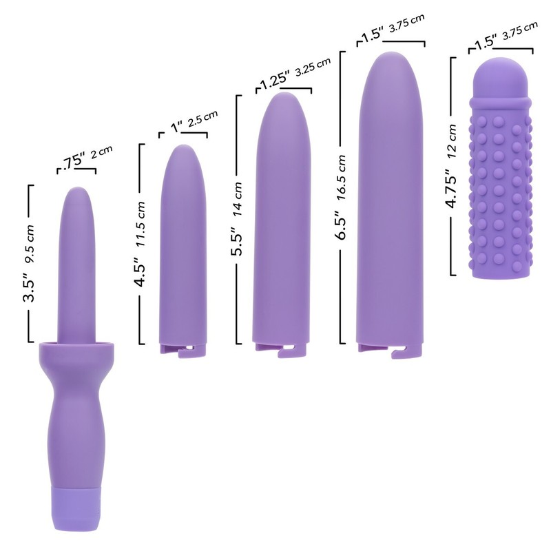 Cal Exotics Dr. Berman Intimate Basics Rechargeable Dilators Set of 4 Purple gallery