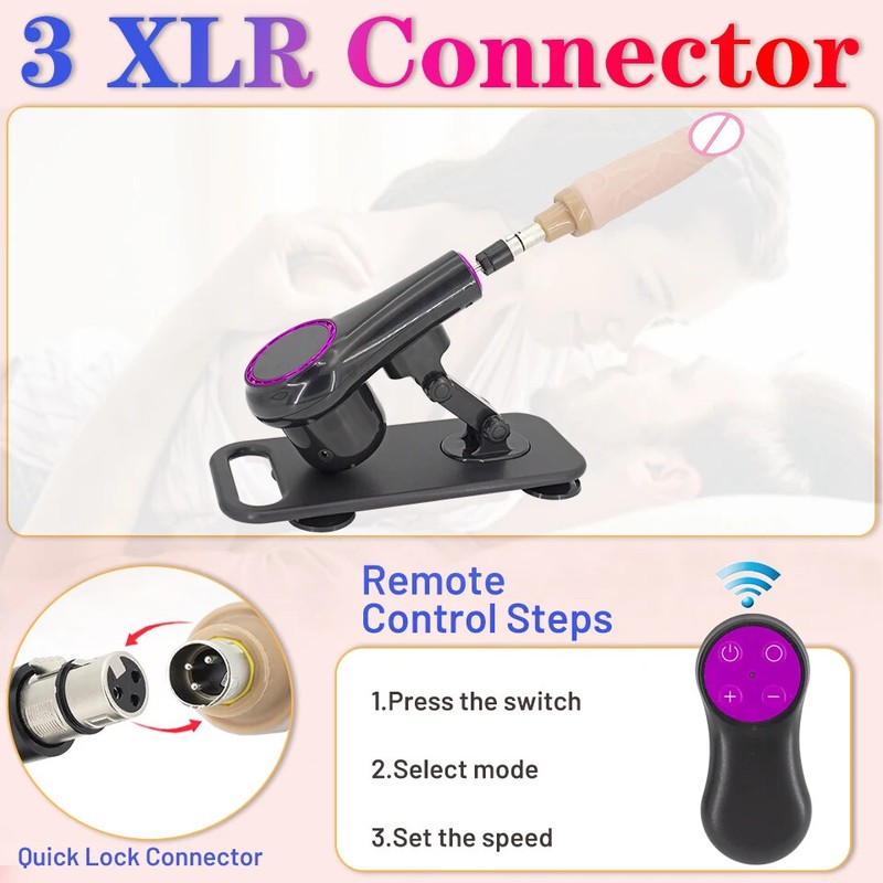 Sex Machine 3XLR Attachment Thrusting Dildo Love Machine Fuckmachine for Women gallery