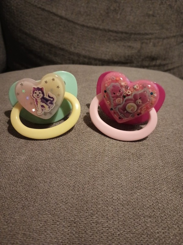 2 Adult Pacifiers Both Upside Down Nipples