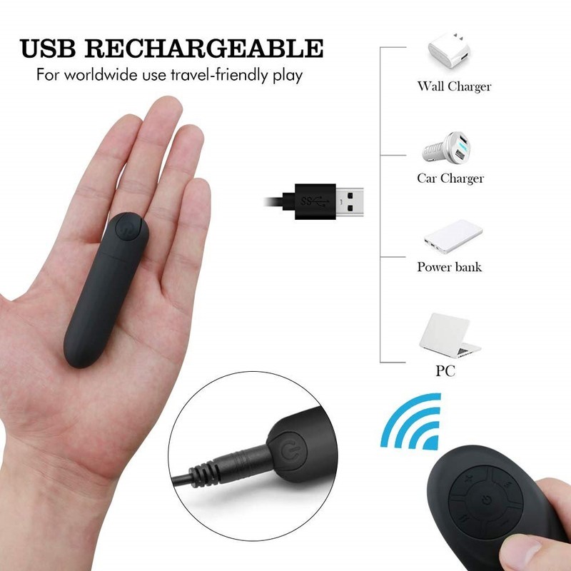 Wireless Remote Control Bullet Clit Nipple Vibrator Sex-toys for Women Couples gallery