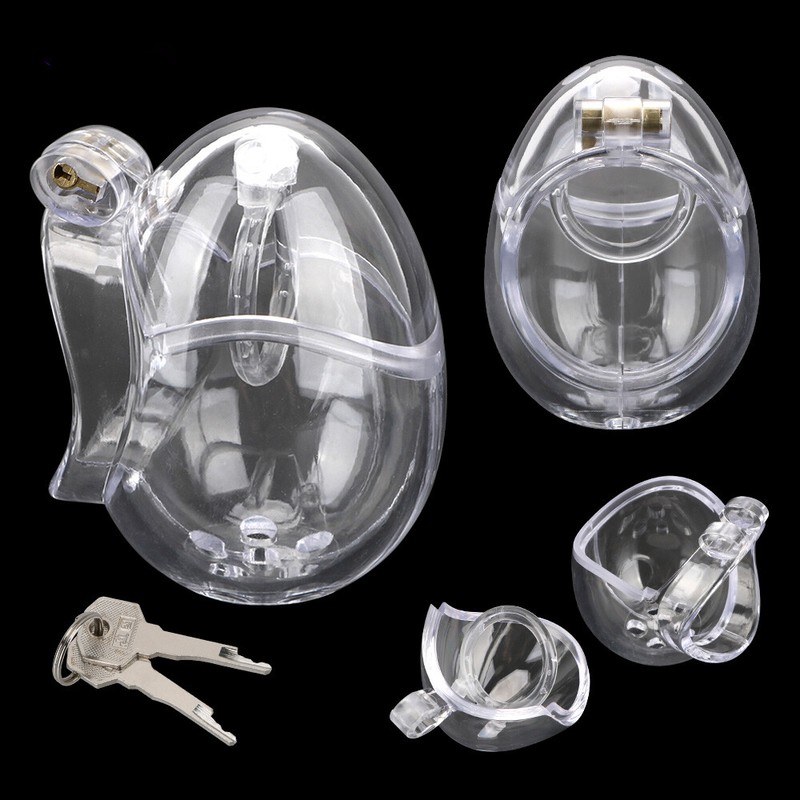 Fully Restraint Male Chastity Device Belt Cage Lock Keys PC Egg-Type 52mm US NEW