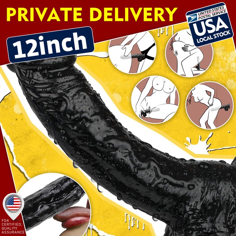 12 Inch Realistic Suction Cup Toy Big Dilldo Toy Super Long Stick for Women Men