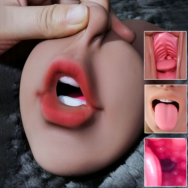 Realistic Mouth Adult-Sex-Toy for Men Male Masturbator Pussy Vagina Anal Doll