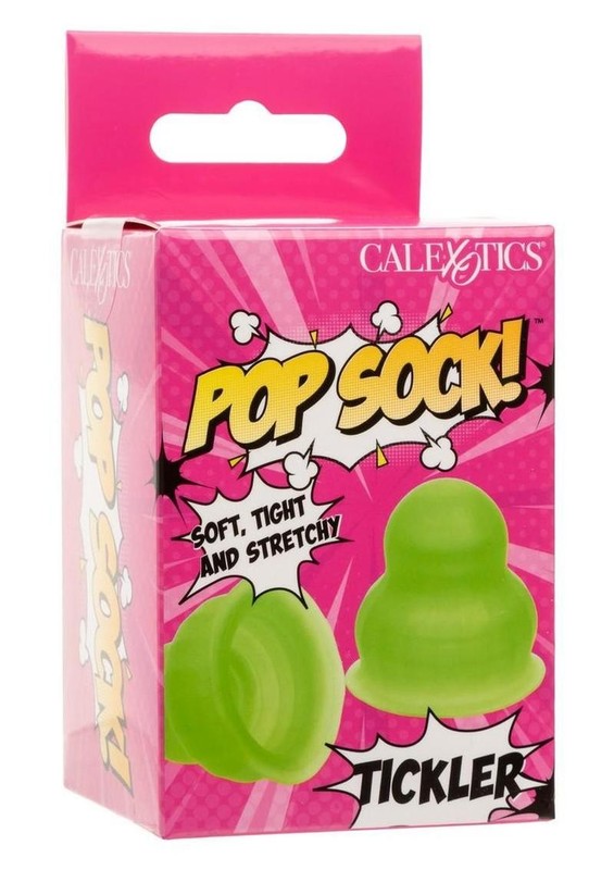 Pop Sock Tickler Reversible Textured Stroker – Green
