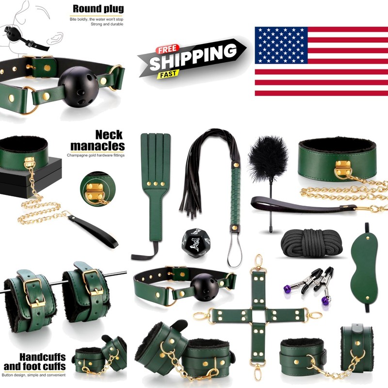 High Quality BDSM Sex Toys Set with Handcuffs Collar and Blindfold for Play
