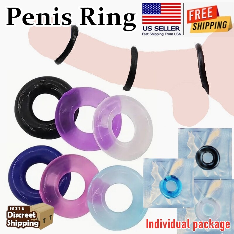Cock Ring Stay Hard Penis Enhancer 3 Pack Erectile Dysfunction Sex Toy Men ED