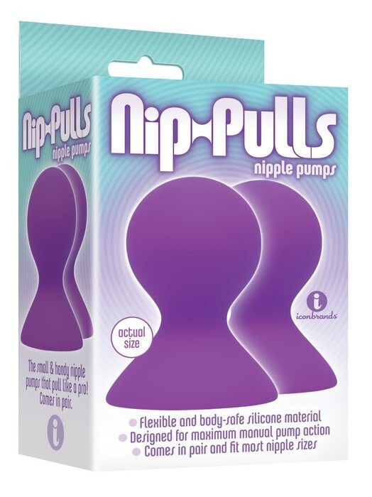 Icon Brands The Nines Soft, Supple and Silicone Nip Pulls Violet, New