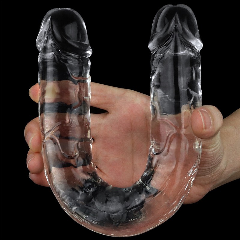 Dildo duplo transparente Lovetoy 12 "impecável compartir doble penetracion gallery