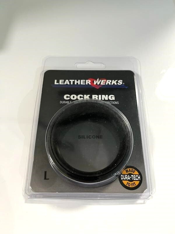 Cock Ring Black Leatherwerks Size L (2 inches)