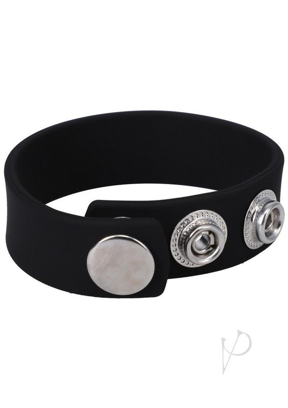 Silicone Metal Snaps Adjustable Penis Ring Harder Erection Prolong Sex Delay