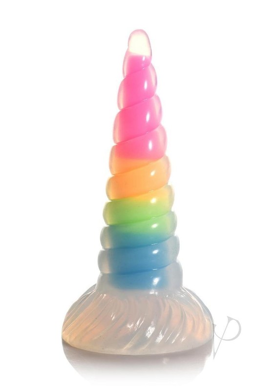 Creature Cocks Uni-Glow Glow-in-the-Dark Silicone Dildo - Rainbow gallery