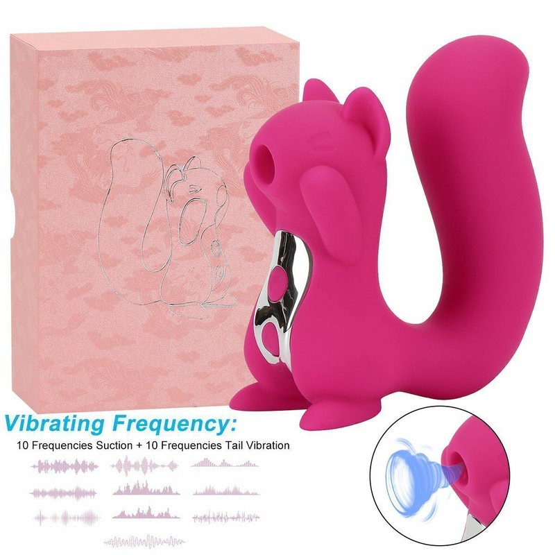 Squirrel Sucking Vibrator Clit Sucker Dildo G Spot Massager Women Sex Toy US gallery