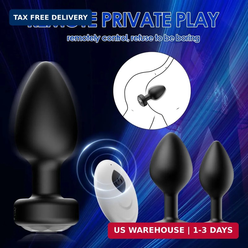 oreyurt Anal Plug Sex Toys Vibrator - Silicone Butt Plugs Training Kit with Remo gallery