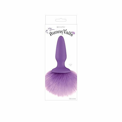 Bunny Tails Silicone Anal Plug Purple 6.7 Inch