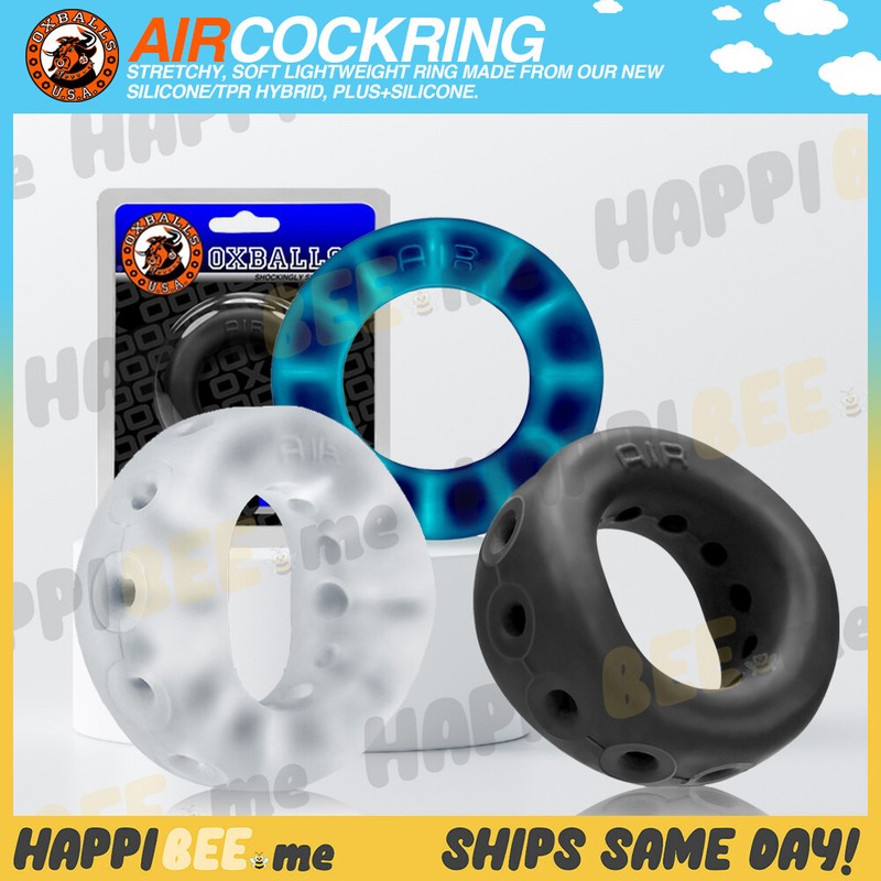 OXBALLS AIR Cock Ring🍯Male TPR+Silicone Penis Ring Ball Stretcher Sack Sling