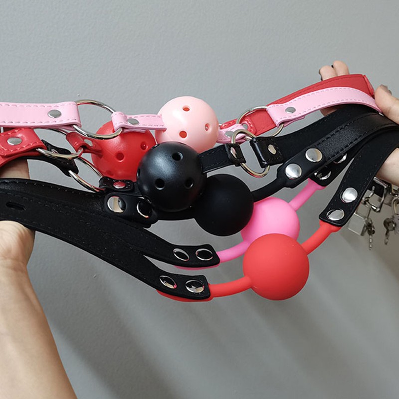 Sex Toys For Women Men Mouth Ball Gag Oral Bondage Fixation Harness Restraint SM gallery