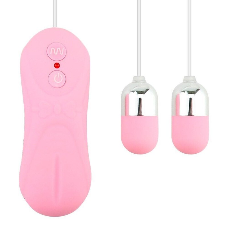 Remote Control Mini Double Love Egg Vibrator Two Dual Bullets Sex Toy for Women gallery
