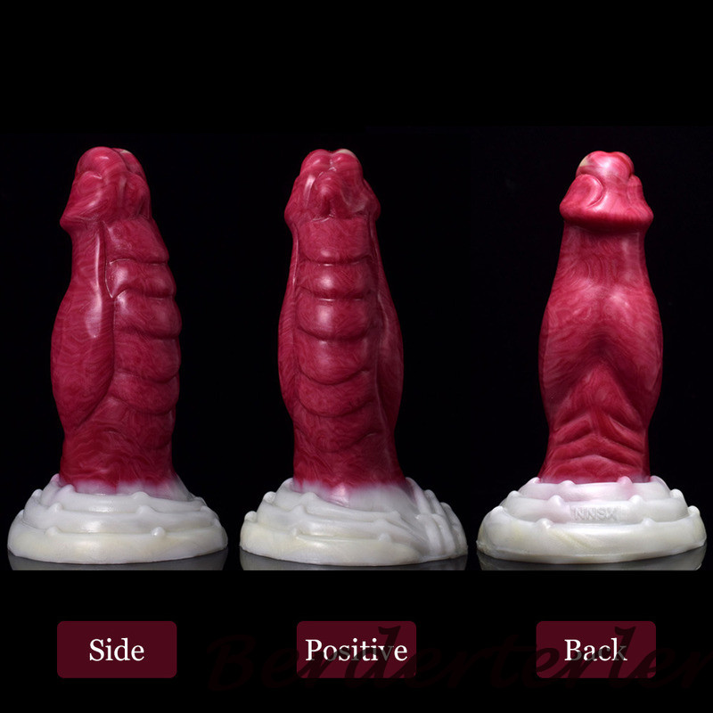 Huge Knot Silicone Dildo Suction Cup Swirly Patterns Flexible Anal Plug Sex Toys gallery