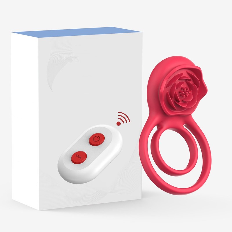 Rose Vibrating Cock Ring G Spot Clit Penis Dildo Stimulator Sex Toys Men Couple
