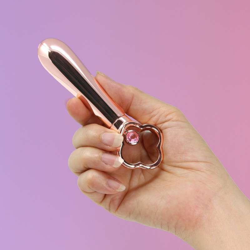 Gold Rechargeable Vibrating Bullet Vibrator Beginner Sex Toys for Women gallery