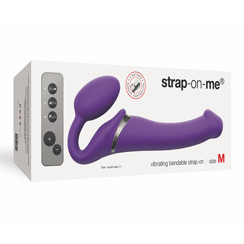 Strap-On-Me Vibrating 3 Motors USB Rechargeable strap-on MEDIUM – 3 Colors