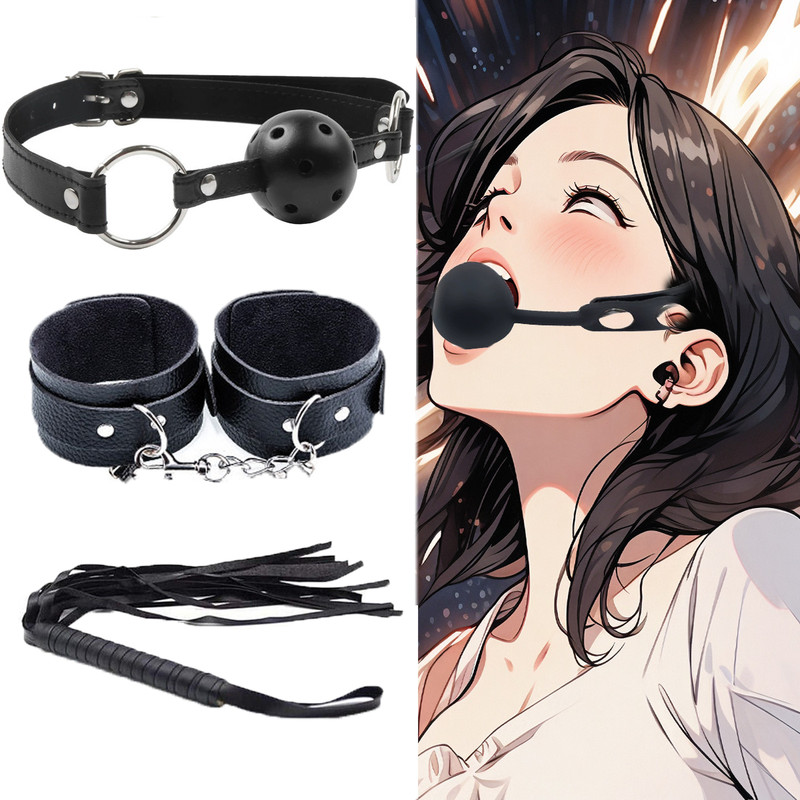 8PCS BDSM Restrain Bondage Set Restraint Leather Sex Toys Kit for Adult Couples gallery