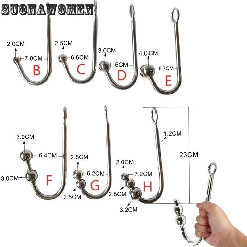 Stainless Steel Anal Hook Metal Butt Plug Ball Anal Dilator Anal Plug Sex Toys gallery