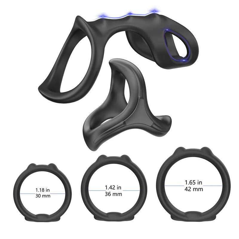5PCS SET Peni Rings Reusable Silicone Enlargement Delayed Ejaculation Enlarger gallery