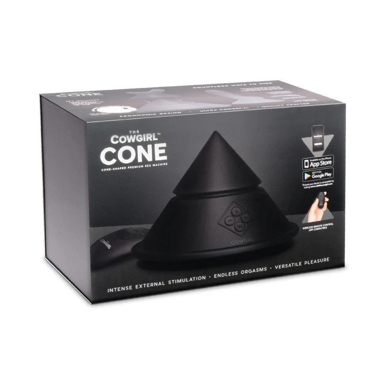 The Cowgirl Cone Sit-On Sex Machine Vibrating Remote Control