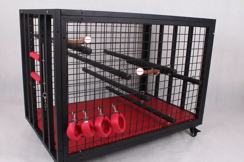Sex Props Training Dog Cage Body Restraint Sex Toys BDSM Bondage Furniture Cage
