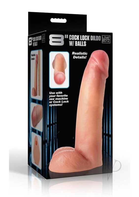 LoveBotz Dildo for Sex Machine Realistic Vac U Lock Compatible Dong 8in