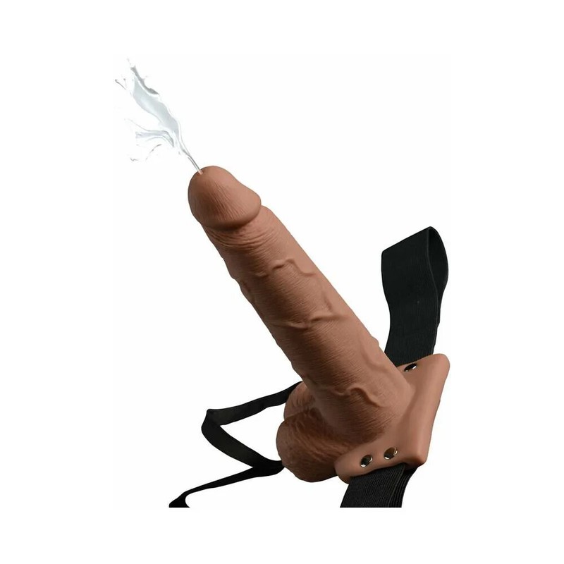 Fetish Fantasy Series 7.5" Hollow Squirting Strap-On Dildo Dong w Balls gallery