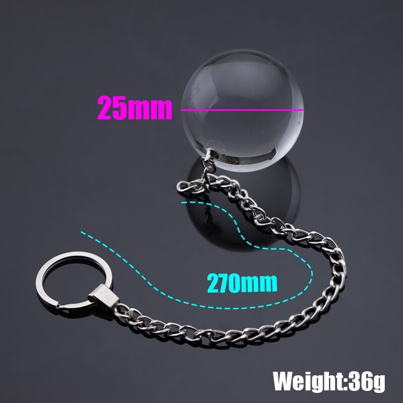Big Balls Crystal G-Spot Butt Plugs 25-50mm Glass Bead Smooth Anal Plug Sex Toy