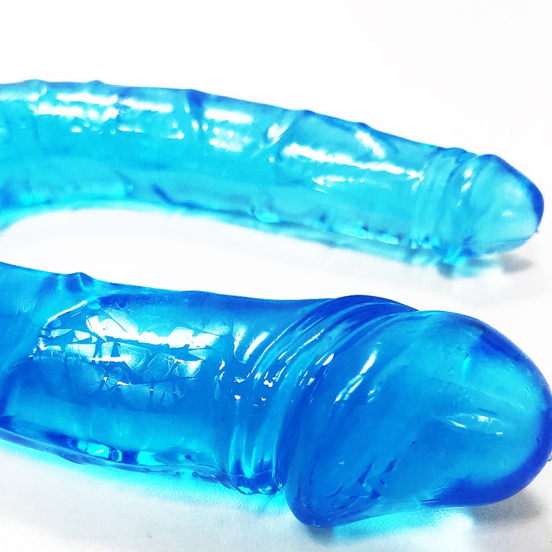 Double Ended Dildo Sex Toys Realistic Penis Anal Plug Jelly Dong Adult Couple gallery