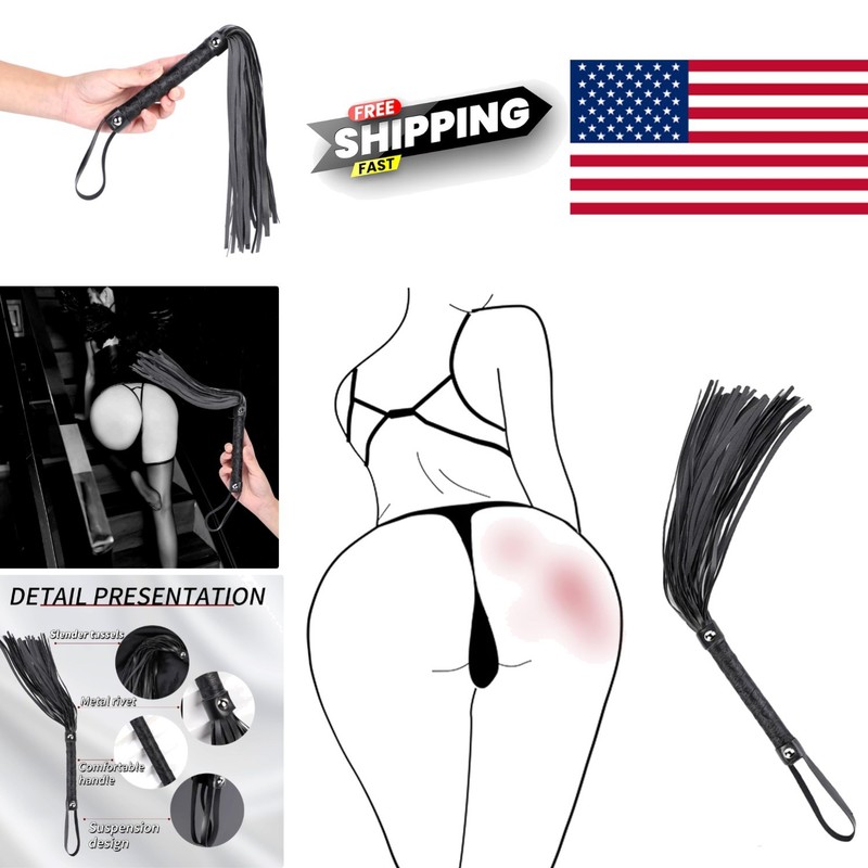 Sex Whip BDSM Leather Toy for Couples Games Heightened Sensation and Stimulation