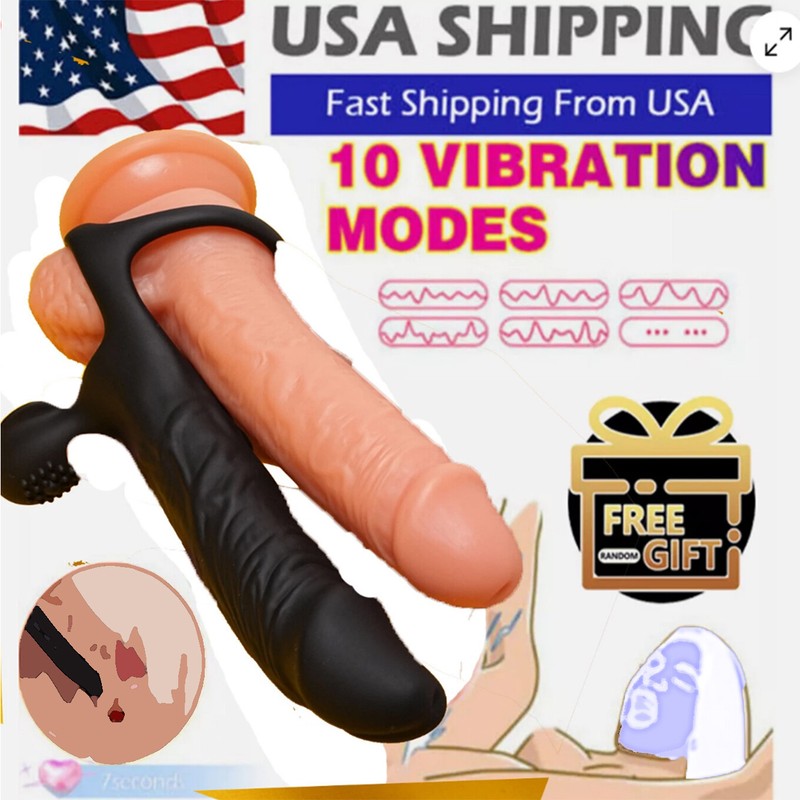 Double Penetration Anal Plug Dildo Vibrator Strap on Penis Cock Ring Men Sex Toy